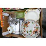 A mixed collection of items to include: Royal Worcester boxed cake stand,