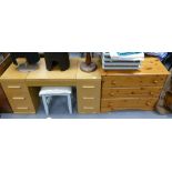 Modern Pine Chest of Drawers: together with MDF small dressing table(2)