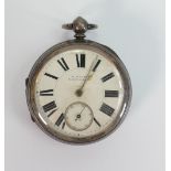 Silver pocket watch H Wolfe Manchester: