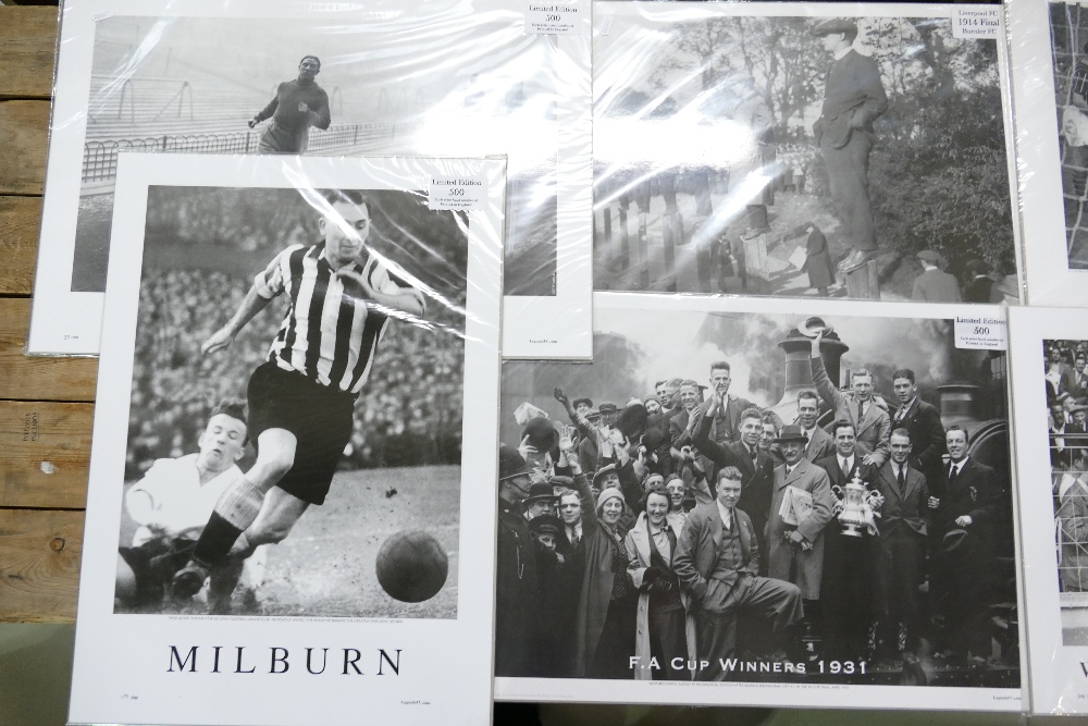 A collection of limited edition football theme large scale prints: including Dickov, Trautmann, - Image 2 of 2