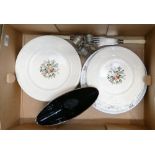 A mixed collection of items Wedgwood Wade etc: 6 x Wedgwood Rosedale dinner plates,