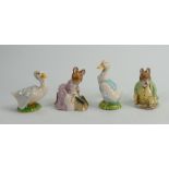 John Beswick Beatrix Potter figures to include:rebeecah Puddleduck, Mr Drake Puddleduck,