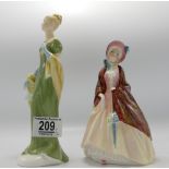 Royal Doulton Lady Figures: Paisley Shawl HN1988: and Lorna HN2311(2)