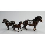 Beswick Shetland foal 1648 and Pony 1033 & 1648(3)