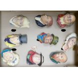 A collection of Bossons Plaster Wall Plaques to include: Dickens Characters, Urah Heap, Pickwick,