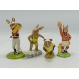 Royal Doulton Bunnykins to include: Cheerleader DB142, Jogging DB22,