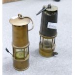 Richard Johnson & similar Brass Safety Miners Lamp: later converted to electricity(2)