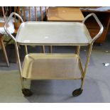 Brass Effect Mid Century Hostess Trolley: