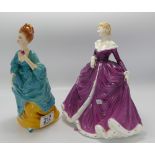 Royal Doulton Lady Figures: Olga HN2463 & Belle HN4235(2)