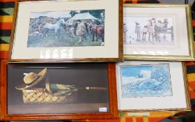 A collection of four framed prints(4):