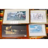 A collection of four framed prints(4):