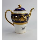 Minton Cobolt Blue Jeweled Teapot: