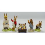 Royal Doulton Bunnykins Figures to include: William DB69, Sleepytime DB15, Tom DB72,