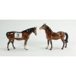 Beswick mare facing left: 1991 together with head up pony 1197