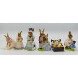 Royal Doulton Bunnykins Figures to include: Mrs Bunnykins DB19, Dolly DB88, Sleepytime DB15,