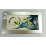 Moorcroft Green Tear plaque: Designed by Vicky Lovatt.