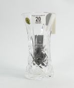 Waterford crystal vase: height 17cm.