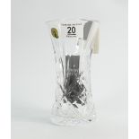 Waterford crystal vase: height 17cm.
