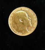 1907 gold full sovereign: Edward VII and St George and the dragon.