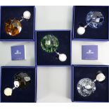 Swarovski Boxed Crstal Window Hangers: a collection of five