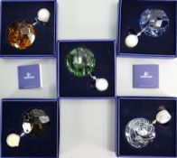 Swarovski Boxed Crstal Window Hangers: a collection of five