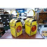 Two Tin Battery type Road works Lights(2):