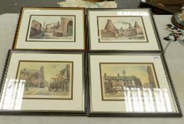 A series of 4 Anthony Forster Signed Local Interest Prints(4)