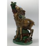 Mintons Majolica miniature model of a Fawn: 2002 limited edition, height 25.5cm.