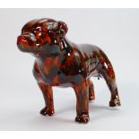 Anita Harris Brindle Staffie dog figure: Staffordshire bull terrier - gold signed to the base,