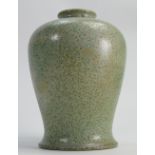 Ruskin vase with high fired speckled Souffle glaze: Ferneyhough Collection sticker to base height