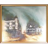 David Cartwright oil on canvas of Chester: Signed,