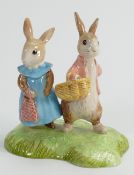 Beswick Beatrix Potter tableau figure Flopsy and Benjamin Bunny: