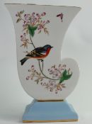 Chinese republican period large porcelain vase: decorated with birds and flowers, height 35cm.