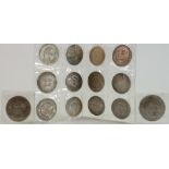 Group of 14 large Chinese silver coins: Interesting collection dating from 1867 Hong Kong 1 dollar