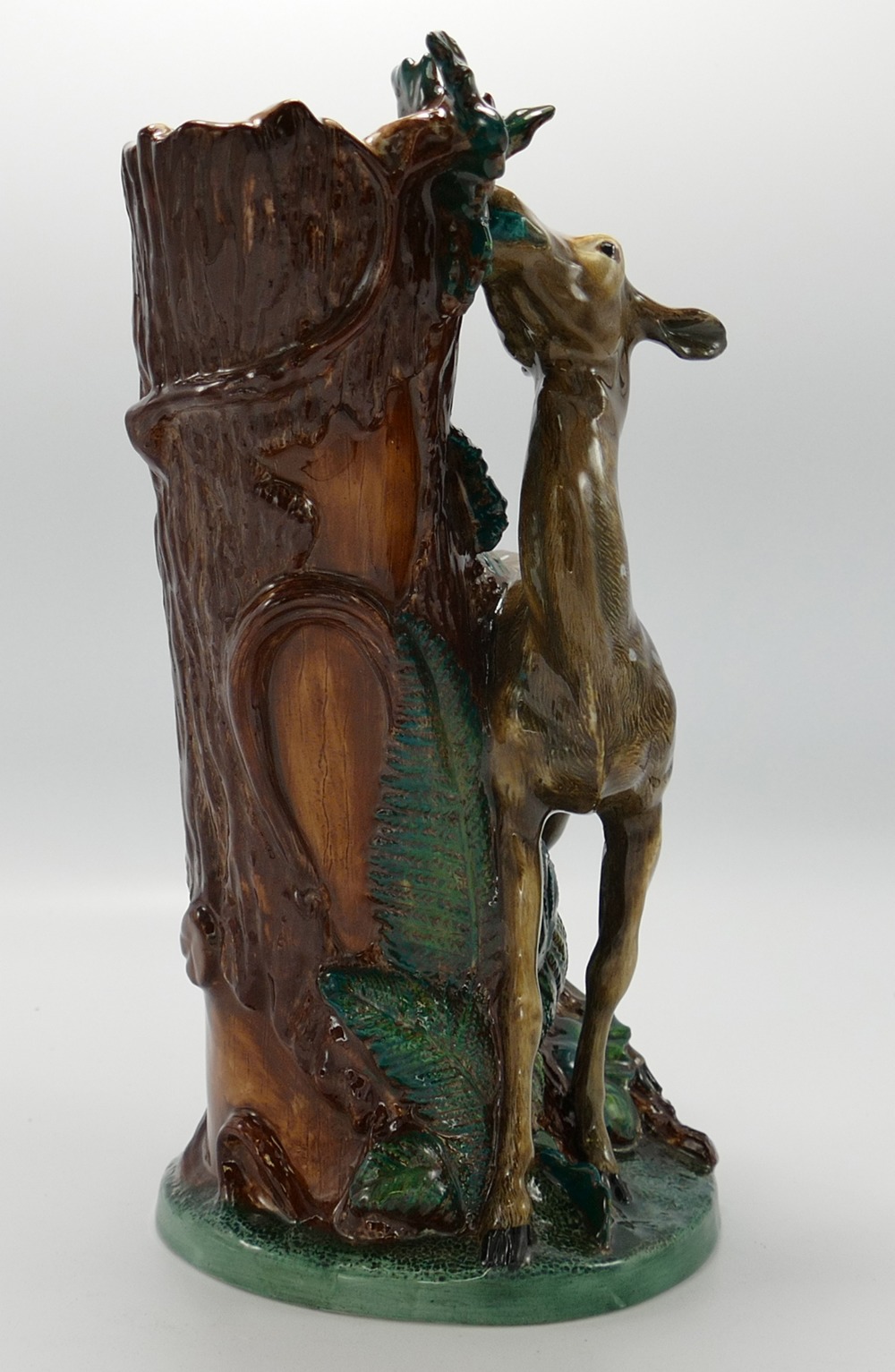 Mintons Majolica miniature model of a Fawn: 2002 limited edition, height 25.5cm. - Image 4 of 4