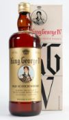 King George IV Old Scotch Whisky: Vintage bottle of blended Scotch whisky in original box.