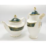 Royal Doulton Carlyle tea pot and coffee pot (2):