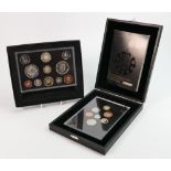 A collection of Royal Mint proof coins: Including 2008 UK Royal Shield proof collection and a 2008