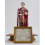 Large limited edition figure Hereford Fine China figure of Prince Charles to commemorate The Royal