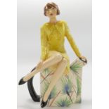 Kevin Francis Peggy Davies figure of Clarice Cliff: Artists yellow colourway no 1 of 1 by Victoria