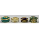 A collection of Minton prototype pill boxes: Date from 1990s including Pate sur Pate,