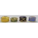 A collection of Minton prototype pill boxes: Date from 1990s including Pate sur Pate,