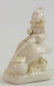 Belleek porcelain figure of a Pixie seated on toadstool: