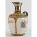 19th century Taylor Tunnicliffe Brandy decanter: Decorated with basket ware top & handle with coat