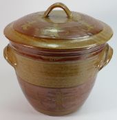Large Margaret Hall Winton pottery jar & cover: Diameter 38cm, height 38cm,
