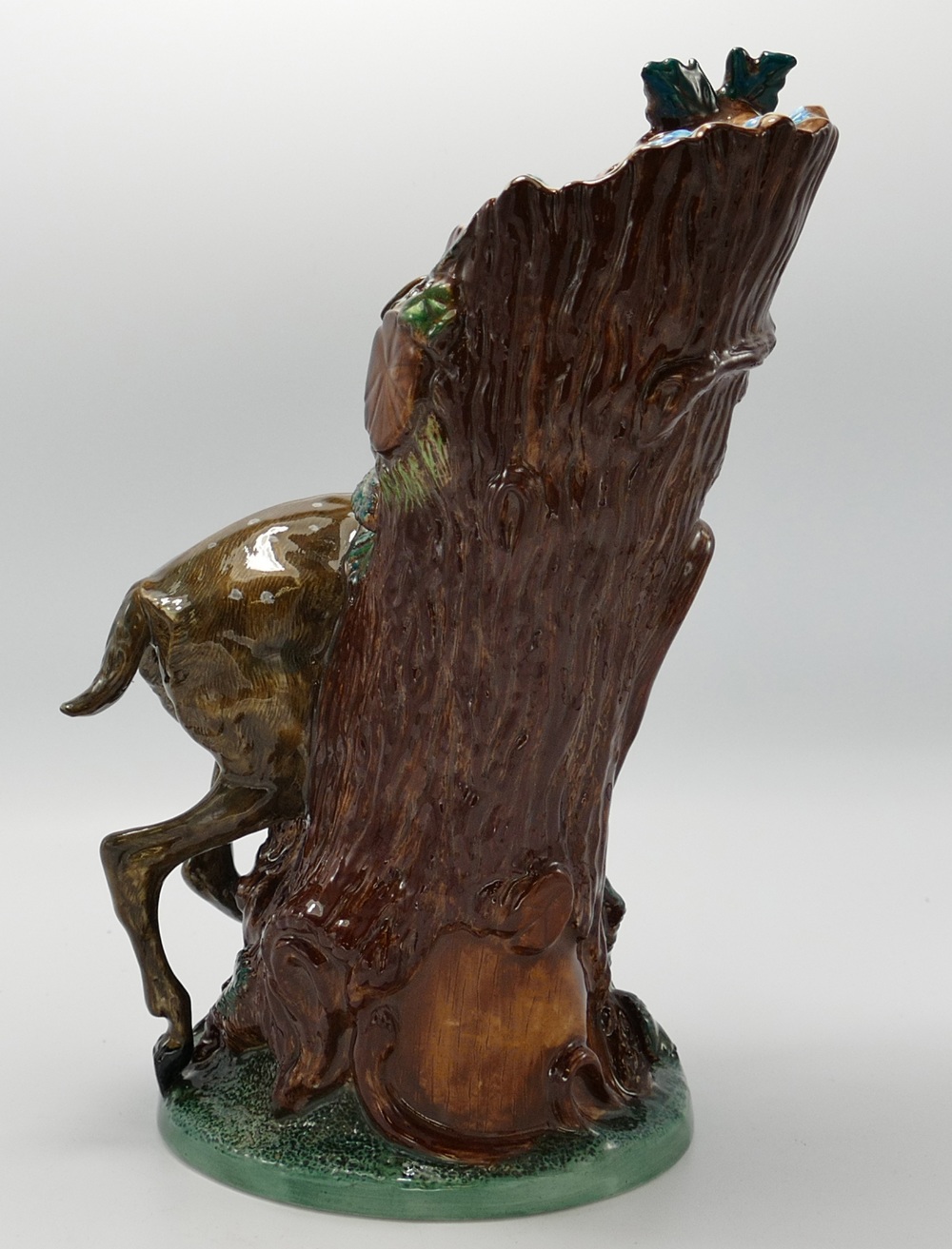 Mintons Majolica miniature model of a Fawn: 2002 limited edition, height 25.5cm. - Image 3 of 4