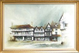 David Cartwright oil on canvas of Stratford: Signed,