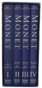 Monet catalogue Raisonne: Boxed set of four illustrated books by Daniel Wildenstein volumes I,II,