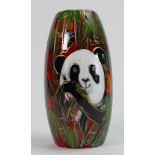 Anita Harris Panda Skittle vase: Gold signed to the base. Height 17cm.