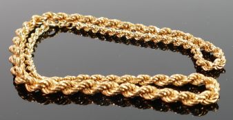 9ct gold ornate Rope necklace: 12.